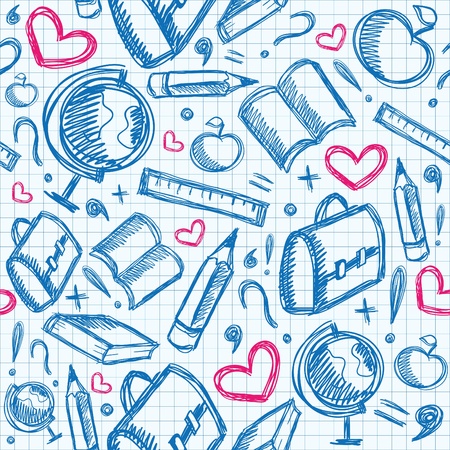 school seamless(0).jpgのイラスト素材