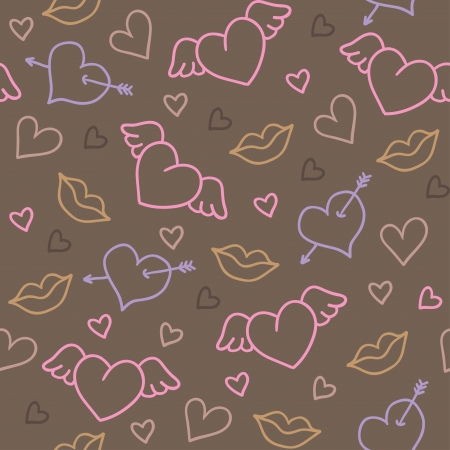 romantic patternのイラスト素材