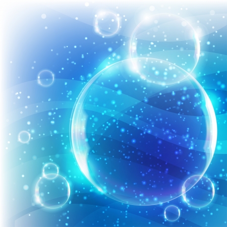 abstract background with realistic soap bubblesのイラスト素材