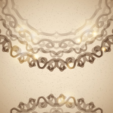 vector vintage background with circle pattern on old cardboardのイラスト素材