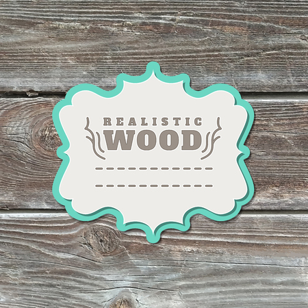 realistic wood texture with vintage paper frameのイラスト素材