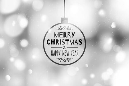 blurred christmas background with lights and snowのイラスト素材