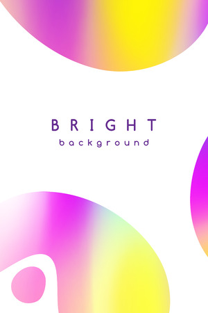 Vector booklet cover template, abstract background with bright blurred spots, geometric shapes and space for textのイラスト素材