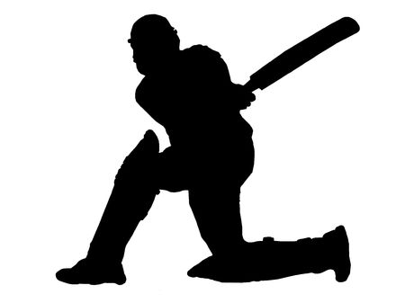           Cricket Player- batting actionの写真素材