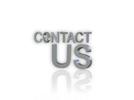 contact us 3d lettersの写真素材