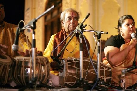 Hyderabad,Ap,India-April 24,2012-Padma Vibhushan Pandit Birju Maharaj, leading exponent of Kathak...