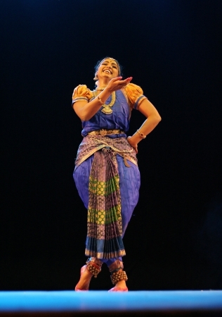 Hyderabad,Ap,India- September 04,2012:Vaishnavi sainath performing Bharatanatyam recital navarasa at...