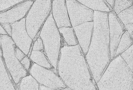 Close-up view of broken wind shield glass of an automobile texture backgroundの写真素材