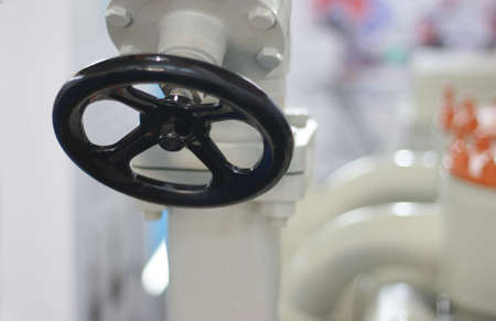 wheel handle control of  machinery in an  Industryの写真素材