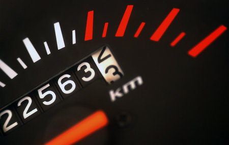 view of speedometer of a two wheeler