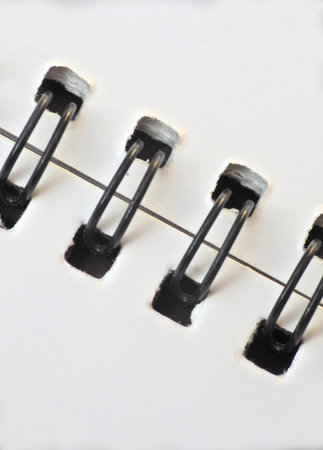 spiral bound white note bookの写真素材