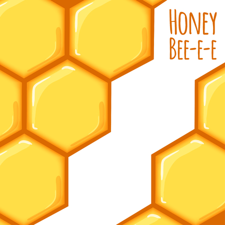 illustration  background with honeycombs and place for textのイラスト素材