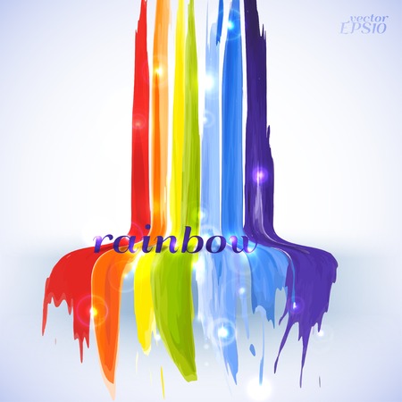 illustration Abstract watercolor background with a rainbow glowのイラスト素材