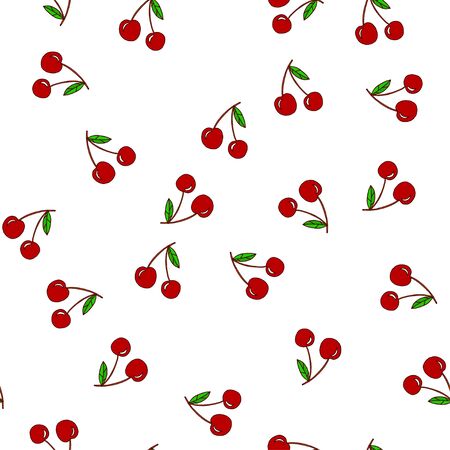 illustration. seamless pattern of cherries