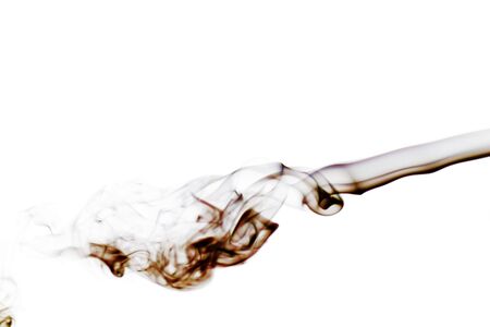 smoke isolated on white backgroundの写真素材