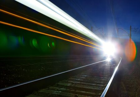 abstract of fast train passing byの写真素材