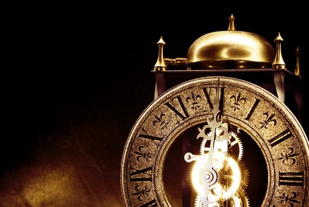 Antique clock close up