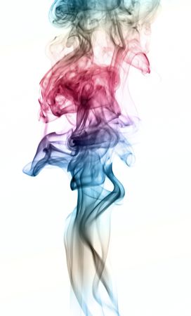 Smoke isolated on white background.の写真素材