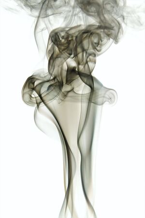 Smoke isolated on white background.の写真素材