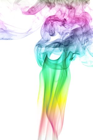 Smoke isolated on white background.の写真素材