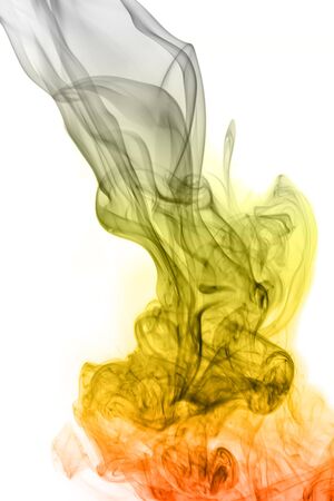 Smoke on white backgroundの写真素材