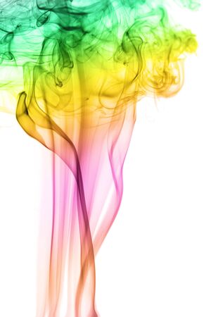 Smoke on white backgroundの写真素材