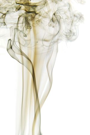 Smoke on white backgroundの写真素材