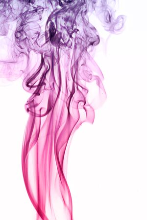 Smoke on white backgroundの写真素材