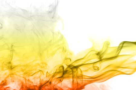 Smoke on white backgroundの写真素材