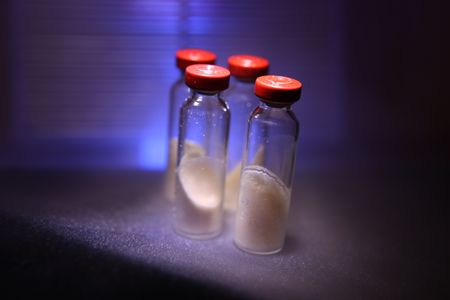 Medicine on the dark background.