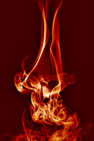 Abstract background of red smoke waves.の写真素材