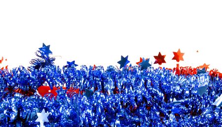Christmas decoration stars isolated on white background.の写真素材