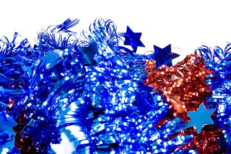 Christmas decoration stars isolated on white background.の写真素材