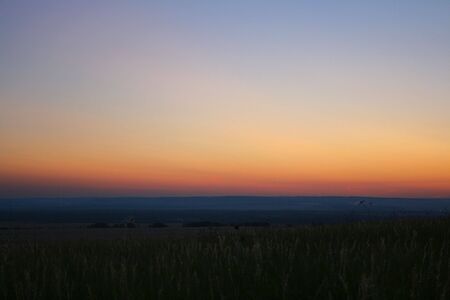 night scene of beautiful skyの写真素材