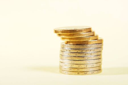 heap of coins close upの写真素材