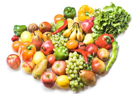 Healthy Eating, isolated on white background.の写真素材
