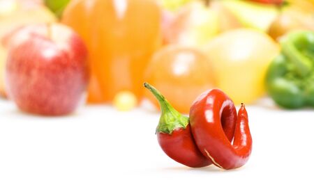 Healthy Eating, isolated on white background.の写真素材