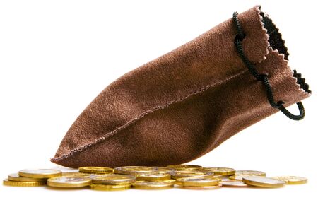 Euro coins isolated on whiteの写真素材
