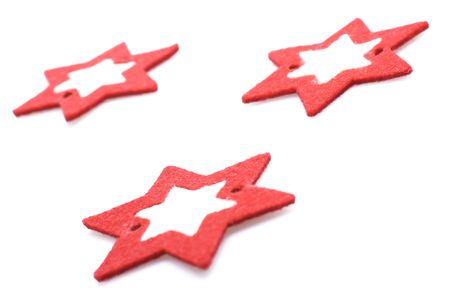 decoration stars isolated on white backgroundの写真素材