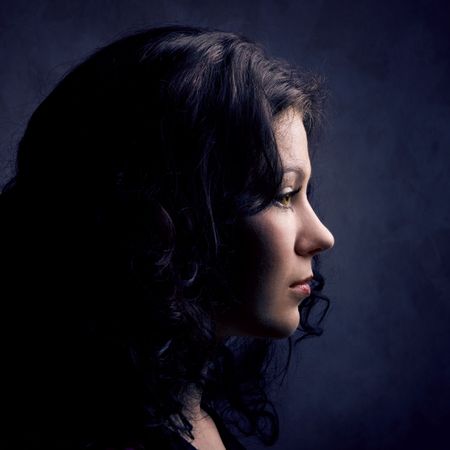 beautiful young woman portraitの写真素材