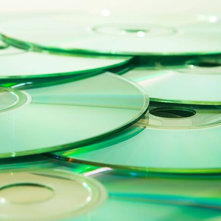 heap of dvd, cd disksの写真素材