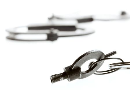 handcuffs on white background
の写真素材