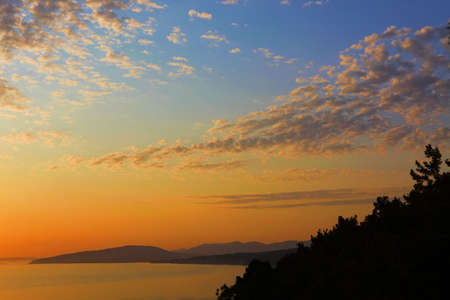 twilight sea scene