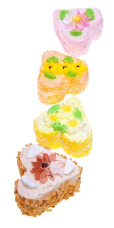 cupcakes isolated on white backgroundの写真素材