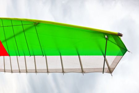 plane wing close-upの写真素材