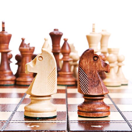 Chess isolated on white background.の写真素材