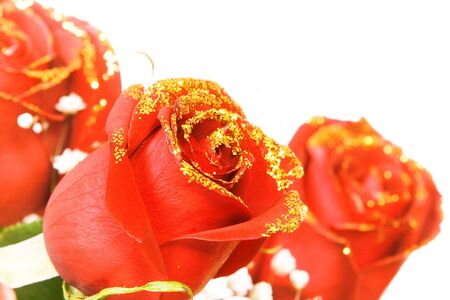 red rose bouquet close upの写真素材