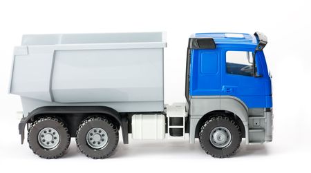 Toy car truck isolated on white background.の写真素材