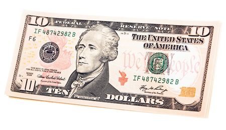 money isolated on white background