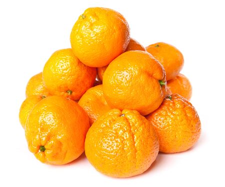 Oranges isolated on white background.の写真素材